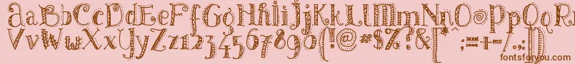 Шрифт Pattd – коричневые шрифты на розовом фоне
