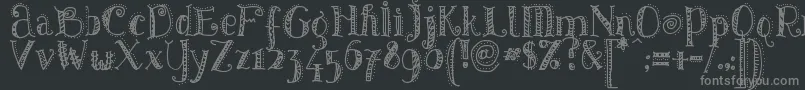 Pattd Font – Gray Fonts on Black Background