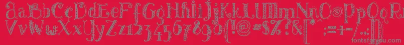 Pattd Font – Gray Fonts on Red Background