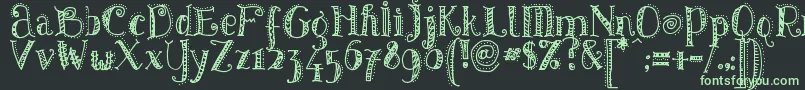 Pattd Font – Green Fonts on Black Background