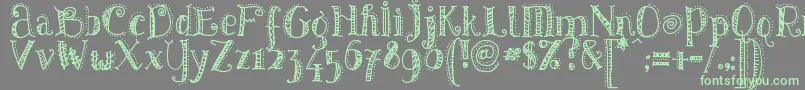 Шрифт Pattd – зелёные шрифты на сером фоне