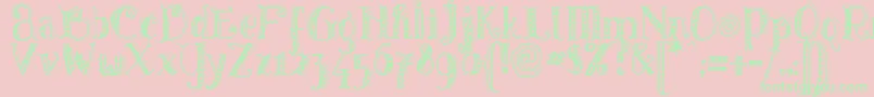 Шрифт Pattd – зелёные шрифты на розовом фоне