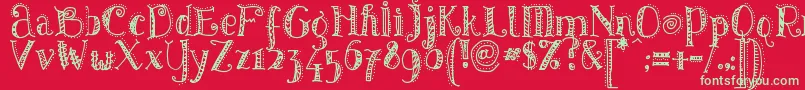 Pattd Font – Green Fonts on Red Background