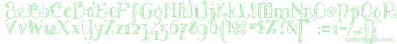 Шрифт Pattd – зелёные шрифты на белом фоне