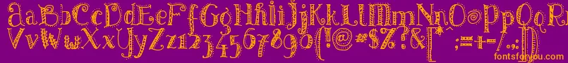 Pattd Font – Orange Fonts on Purple Background