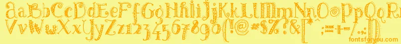 Pattd Font – Orange Fonts on Yellow Background