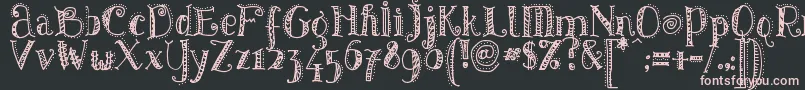 Шрифт Pattd – розовые шрифты на чёрном фоне