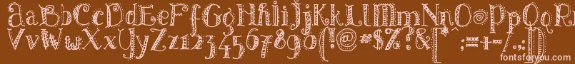 Pattd-fontti – vaaleanpunaiset fontit ruskealla taustalla
