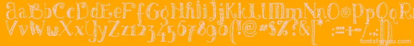 Шрифт Pattd – розовые шрифты на оранжевом фоне