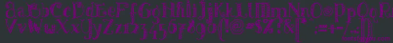 Шрифт Pattd – фиолетовые шрифты на чёрном фоне