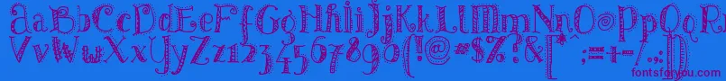 Шрифт Pattd – фиолетовые шрифты на синем фоне