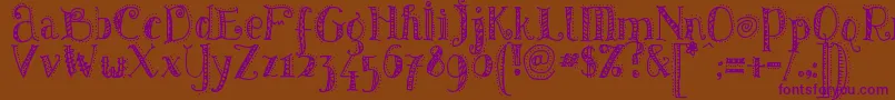 Pattd Font – Purple Fonts on Brown Background
