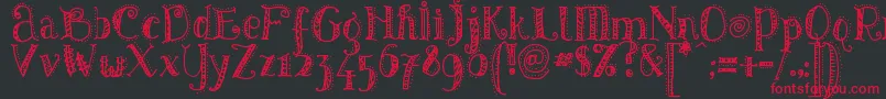 Pattd Font – Red Fonts on Black Background