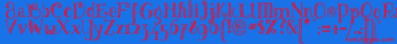 Pattd-fontti – punaiset fontit sinisellä taustalla