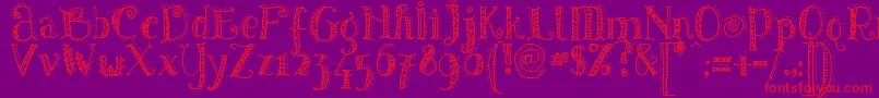 Шрифт Pattd – красные шрифты на фиолетовом фоне