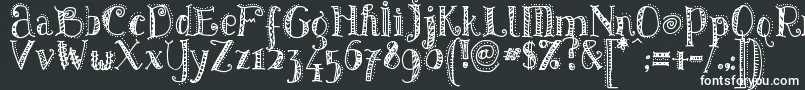 Шрифт Pattd – белые шрифты на чёрном фоне