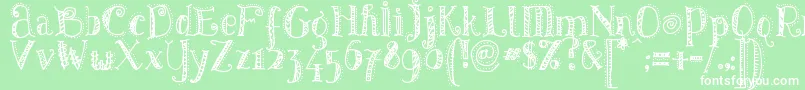 Шрифт Pattd – белые шрифты на зелёном фоне