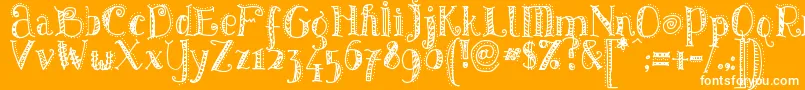 Pattd-fontti – valkoiset fontit oranssilla taustalla