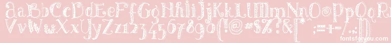 Pattd-Schriftart – Weiße Schriften auf rosa Hintergrund