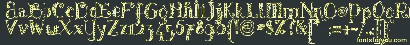 Pattd Font – Yellow Fonts on Black Background