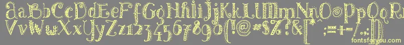 Pattd Font – Yellow Fonts on Gray Background