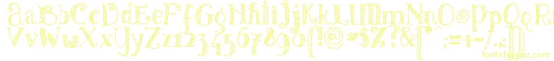 Шрифт Pattd – жёлтые шрифты на белом фоне