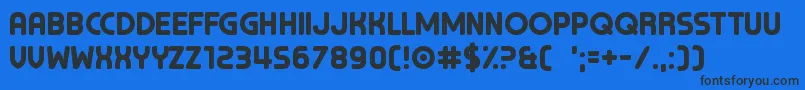 ChocolateCavalcade Font – Black Fonts on Blue Background