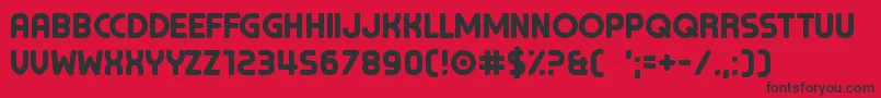 ChocolateCavalcade Font – Black Fonts on Red Background