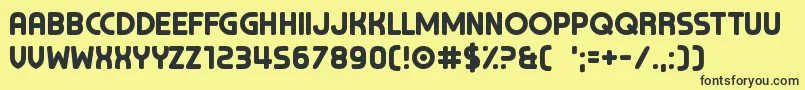 ChocolateCavalcade Font – Black Fonts on Yellow Background