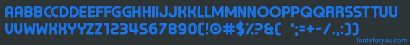 ChocolateCavalcade Font – Blue Fonts on Black Background