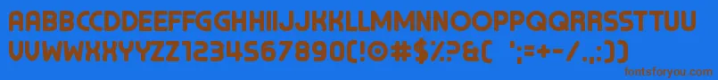 ChocolateCavalcade Font – Brown Fonts on Blue Background