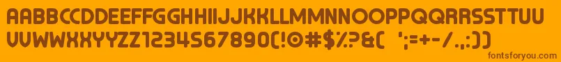 ChocolateCavalcade Font – Brown Fonts on Orange Background