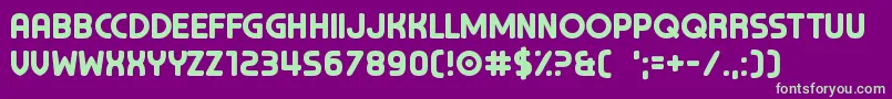 ChocolateCavalcade Font – Green Fonts on Purple Background