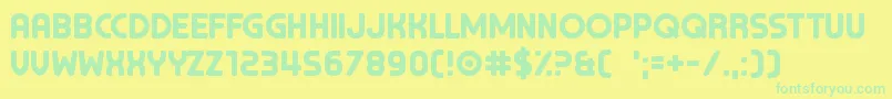 ChocolateCavalcade-fontti – vihreät fontit keltaisella taustalla