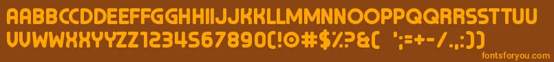 ChocolateCavalcade Font – Orange Fonts on Brown Background