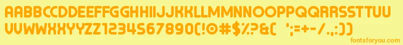 ChocolateCavalcade Font – Orange Fonts on Yellow Background