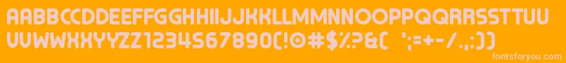 ChocolateCavalcade Font – Pink Fonts on Orange Background