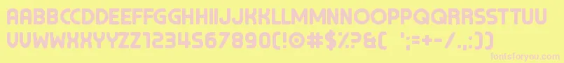 ChocolateCavalcade Font – Pink Fonts on Yellow Background