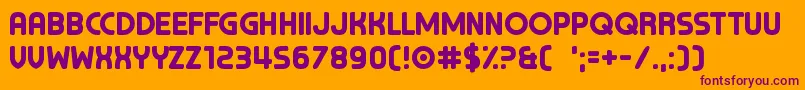 ChocolateCavalcade Font – Purple Fonts on Orange Background
