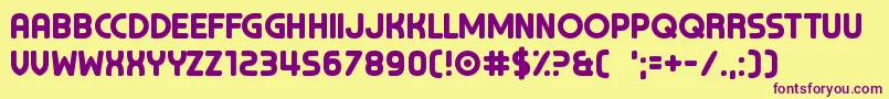 ChocolateCavalcade Font – Purple Fonts on Yellow Background