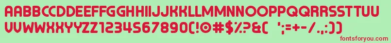 ChocolateCavalcade Font – Red Fonts on Green Background