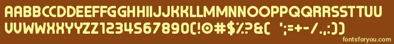 ChocolateCavalcade Font – Yellow Fonts on Brown Background