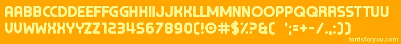 ChocolateCavalcade Font – Yellow Fonts on Orange Background
