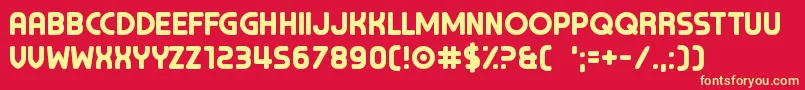 ChocolateCavalcade Font – Yellow Fonts on Red Background