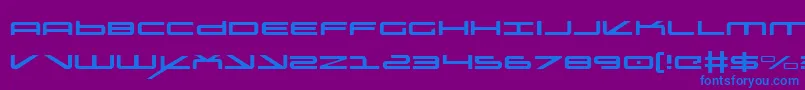 Oramacl Font – Blue Fonts on Purple Background