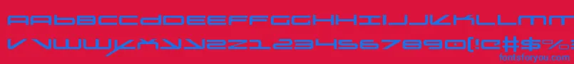 Oramacl Font – Blue Fonts on Red Background