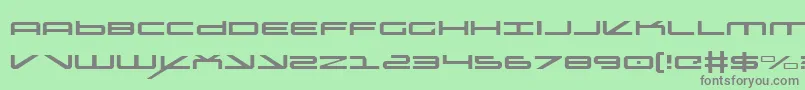 フォントOramacl – 緑の背景に灰色の文字