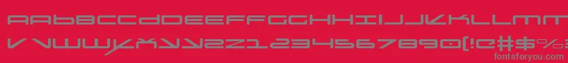 Czcionka Oramacl – szare czcionki na czerwonym tle