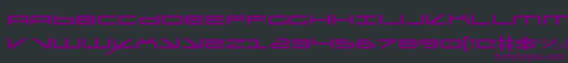 Oramacl-Schriftart – Violette Schriften auf schwarzem Hintergrund