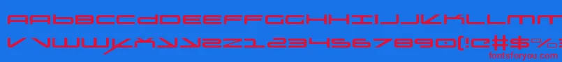 Oramacl Font – Red Fonts on Blue Background